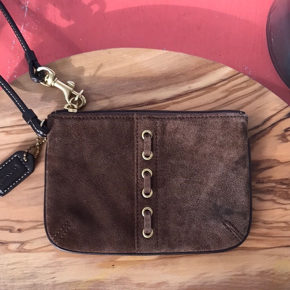 Coach Handbags - Coach Suede Wristlet